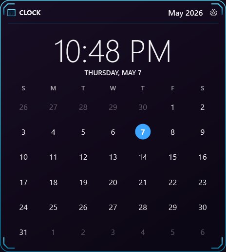 Clock + Calendar widget