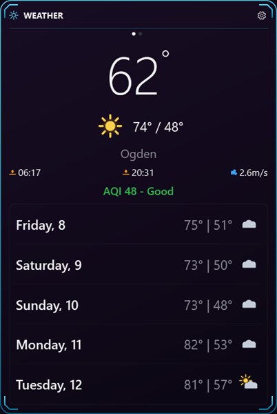 Weather widget